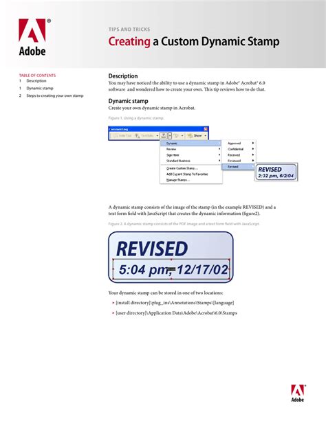 Adobe Stamps Templates