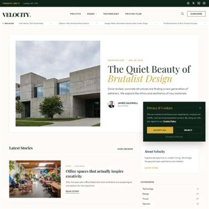 Advanced Html Template Blog