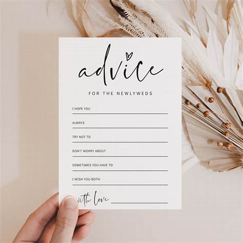 Advice For Bride And Groom Printable