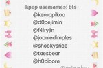 Aesthetic BTS Usernames for Roblox