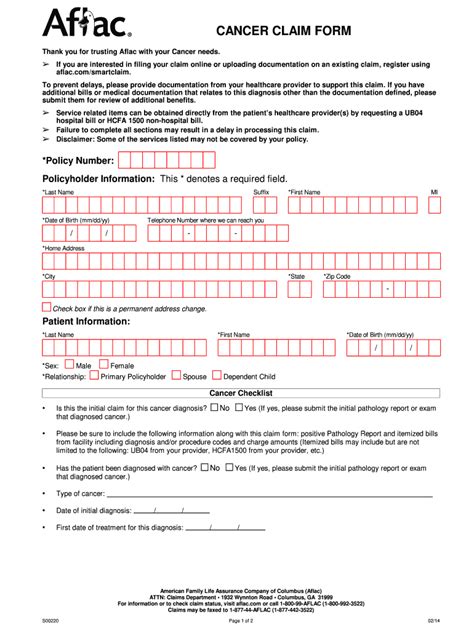 Aflac Wellness Claim Forms Printable