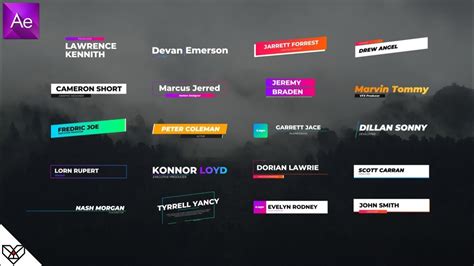 After Effects Lower Thirds Video Templates