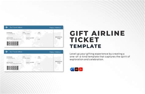 Airline Ticket Template For Gift