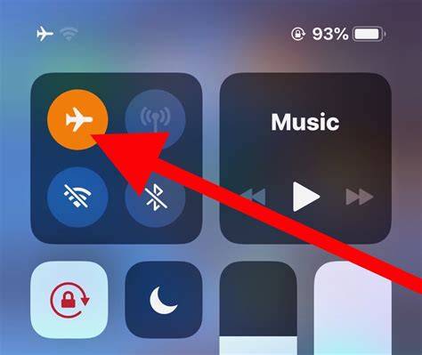 Airplane mode toggle on phone