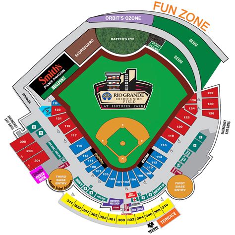 Albuquerque Isotopes Stadium Seating Chart