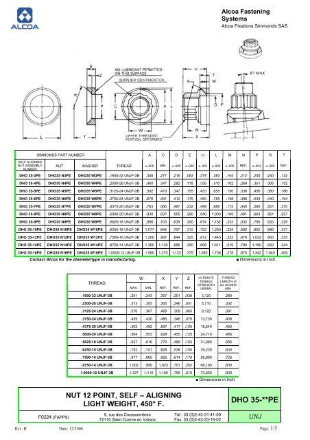 Alcoa Fastening Systems Catalog