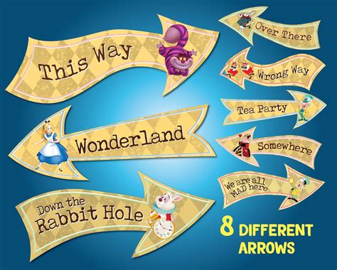 Alice In Wonderland Printable Signs