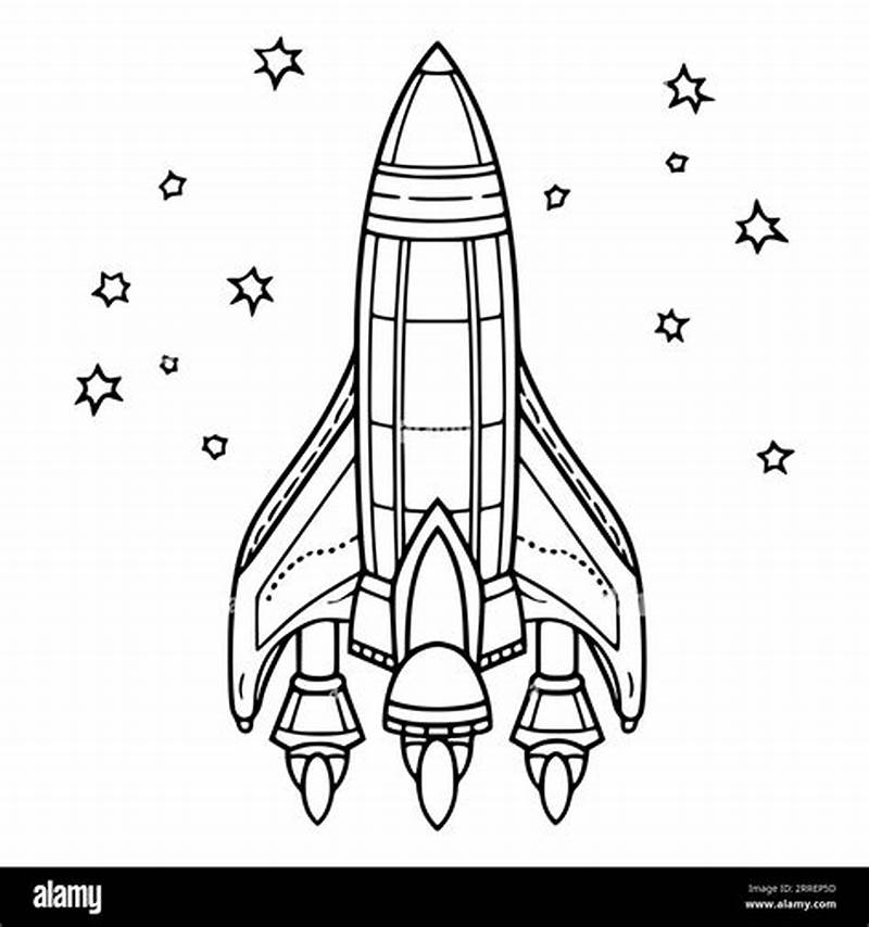 Alien In Rocket Ships Coloring Pages
