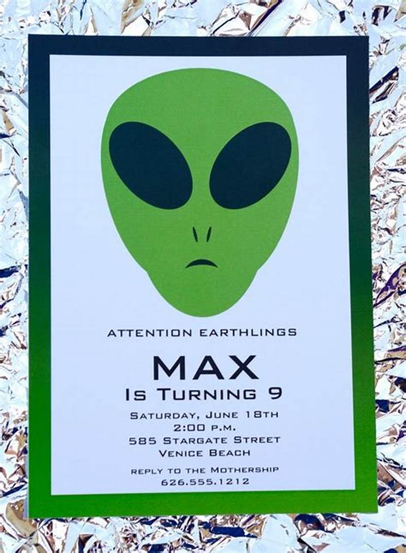 Alien Party Invitations Free Printable