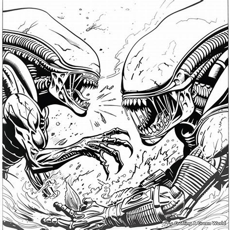 Alien Vs Predator Facehugger Coloring Pages
