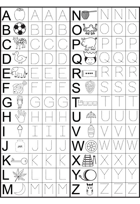 Alphabet Activities For Kindergarten Printable
