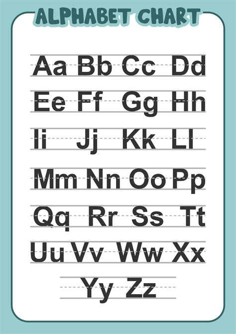 Alphabet Chart For Kindergarten