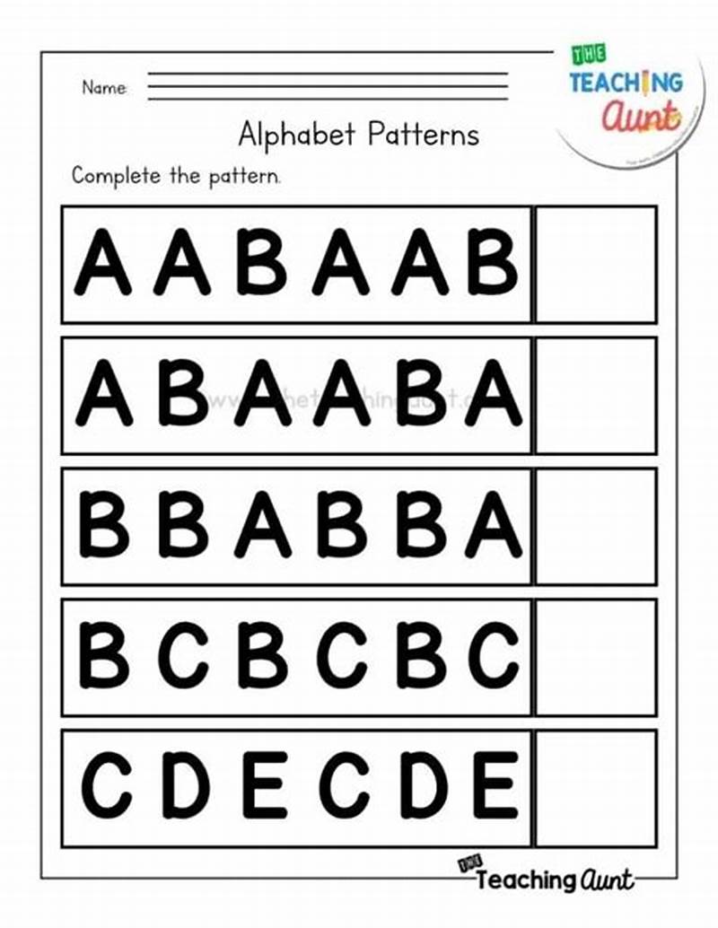 Alphabet Pattern Worksheets