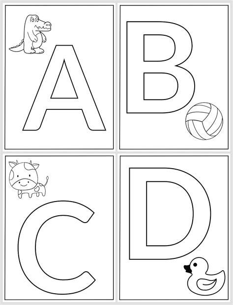 Alphabet To Color Printable