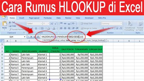 Alternatif HLOOKUP Excel