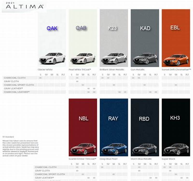 Altima Color Chart