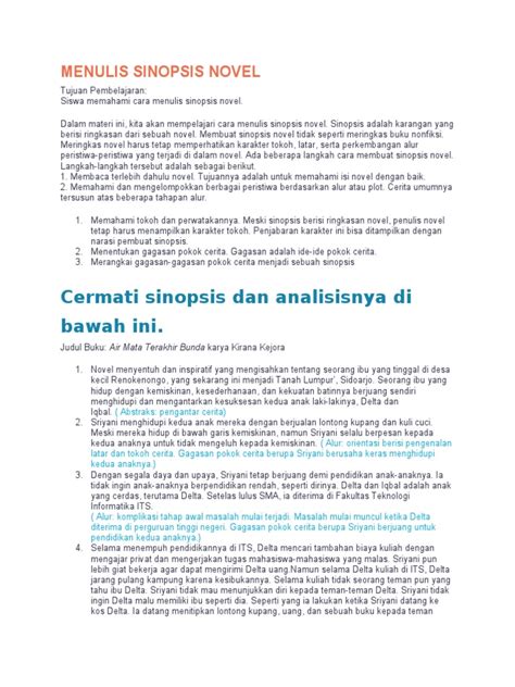 Alur Menulis Sinopsis