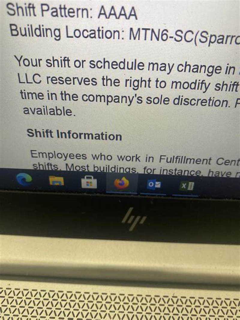 Amazon Shift Pattern Aaaa