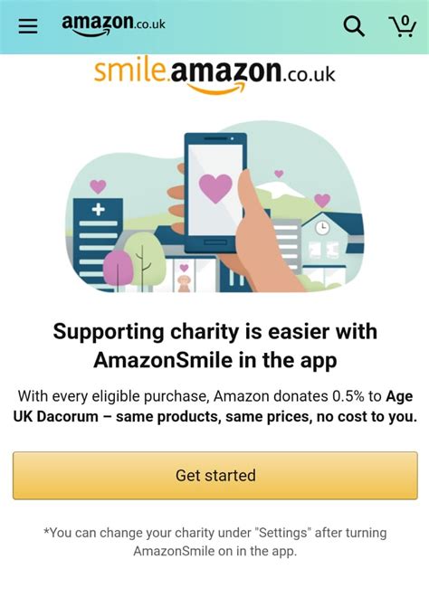 Amazon Smile App promotion