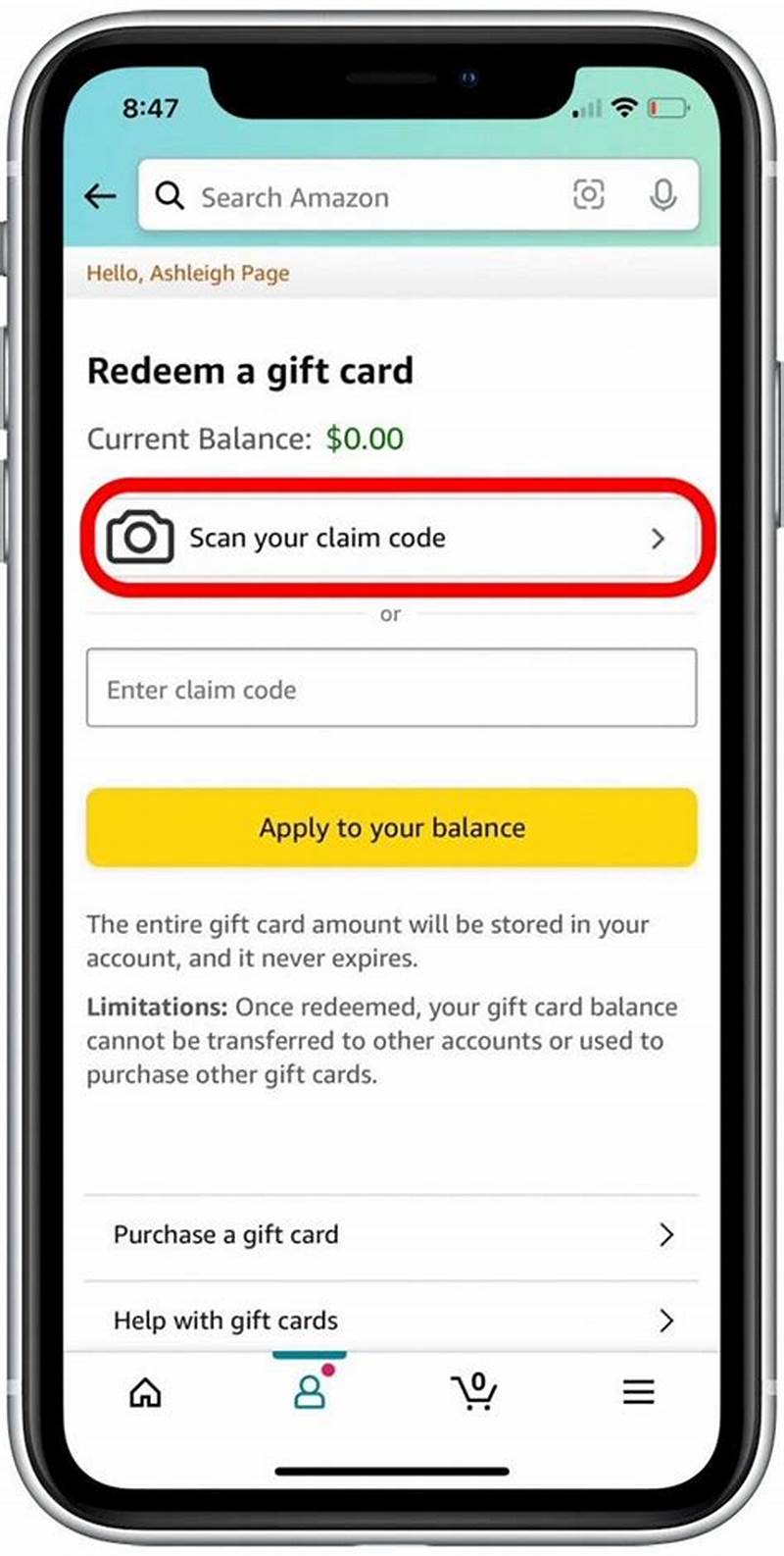 Amazon.com/redeem Claim Code