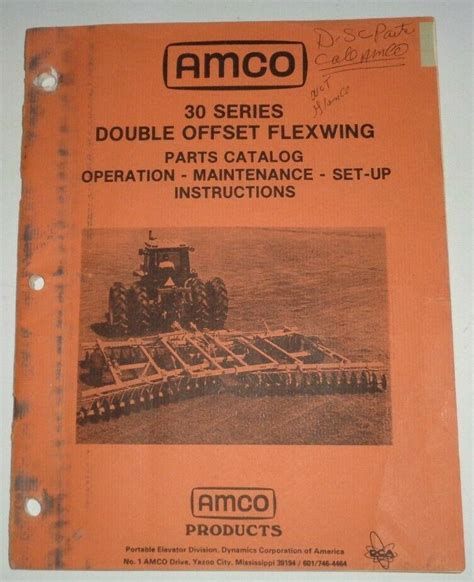 Amco Disc Parts Catalog