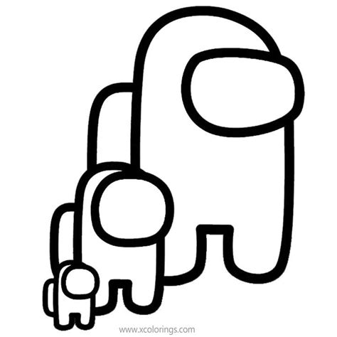 Among Us Baby Crewmate Coloring Pages
