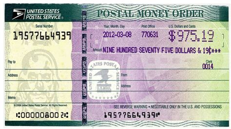 Amount in numerical form on money order