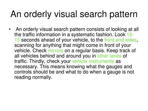 An Orderly Visual Search Pattern