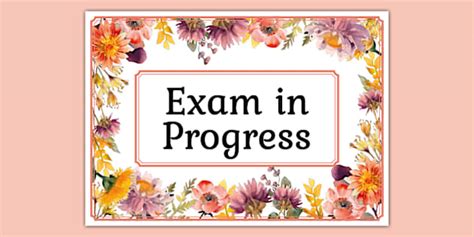 An exam in progress