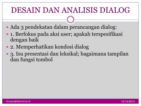 Analisis Dialog
