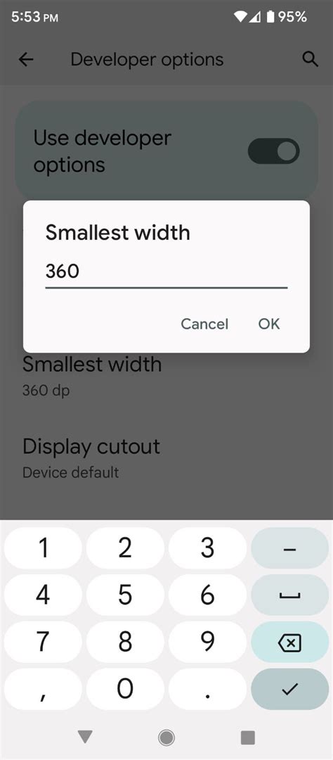 Android Developer Options Screenshot