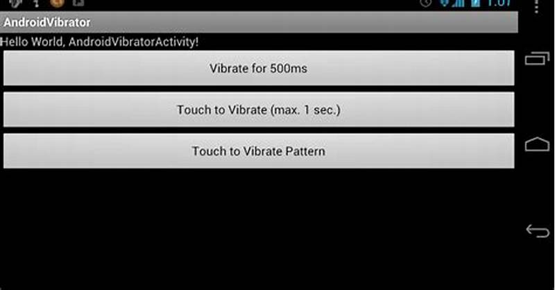 Android Vibrate Pattern