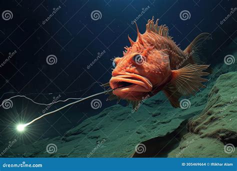 Anglerfish using its lure