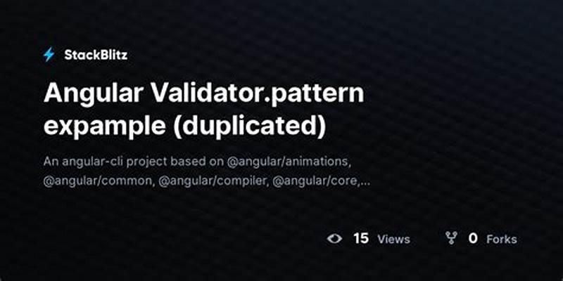 Angular Pattern Validator
