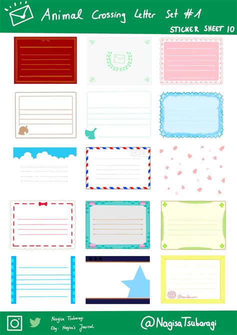 Animal Crossing Letter Template