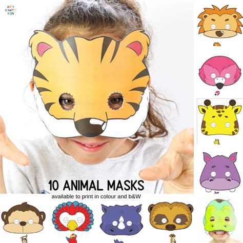 Animal Face Masks Printable Free