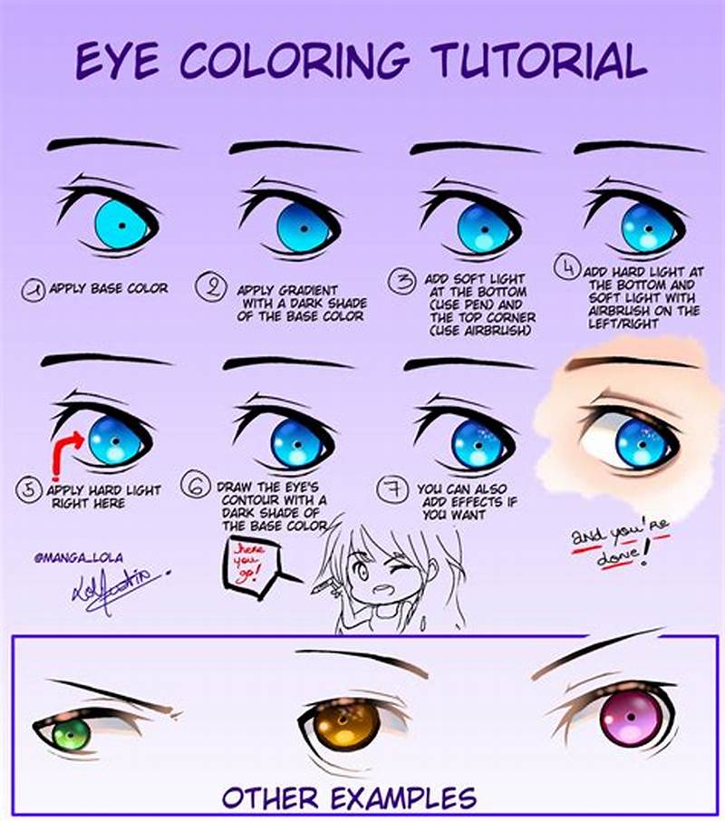 Anime Eye Coloring Tutorial Using Colored Pencils