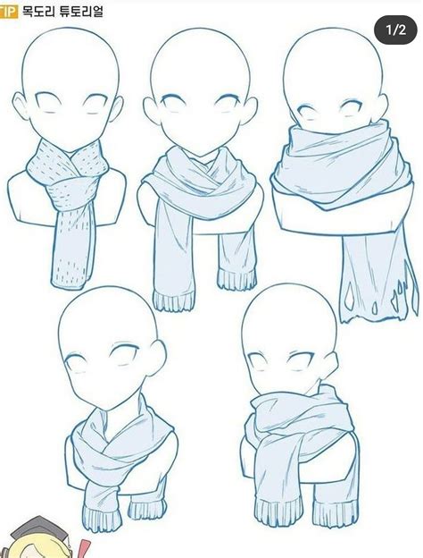 Anime Scarf Drawing