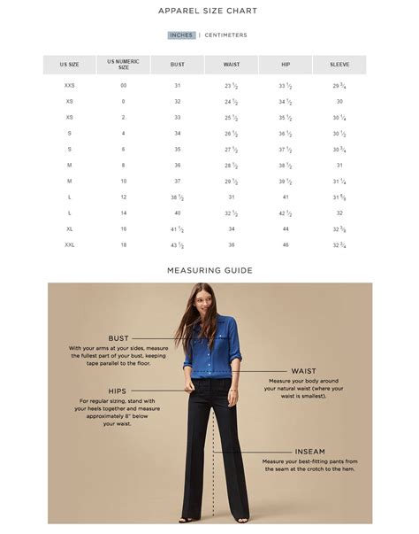 Ann Taylor Sizing Chart