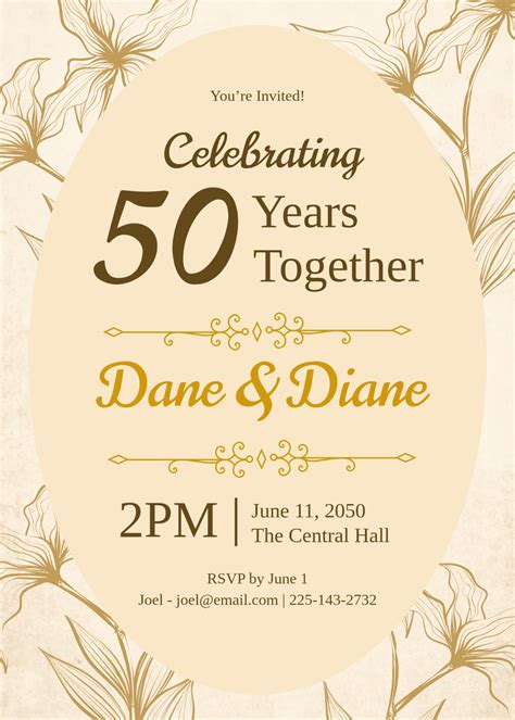 Anniversary Invitation Templates