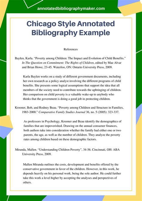 Annotated Bibliography Template Chicago Style