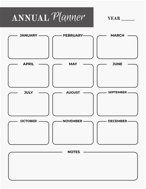Annual Planner Template