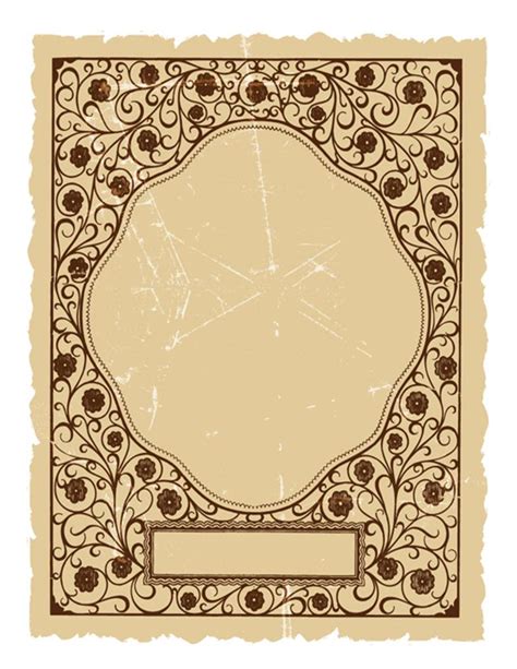 Antique Book Cover Template