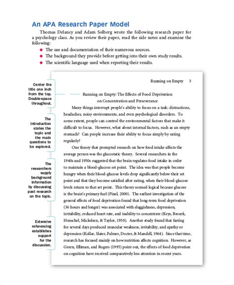Apa Format Research Paper Template