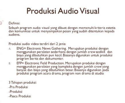 Apa itu Audio Visual