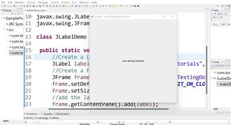 Apa itu JLabel di Java Swing
