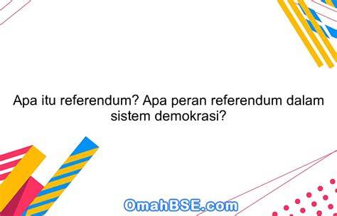 Apa itu Referendum