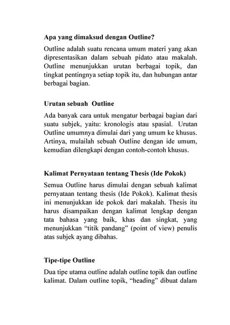 Apa yang Dimaksud Outline