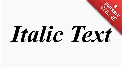 Aplikasi Italic Text