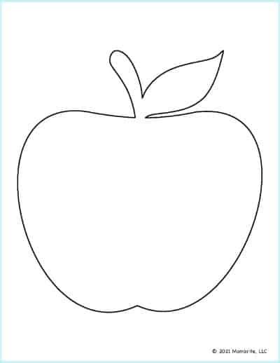 Apple Cut Out Template